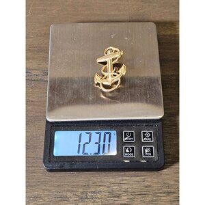1/20 10K Gold Filled Navy Anchor Brooch Pin
